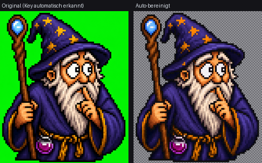 Auto: key detected and removed automatically.